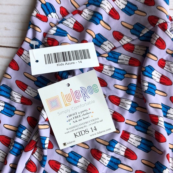 Kids Azure skirt- LuLaRoe❤️popsicle print💙 💕 - Picture 3 of 4